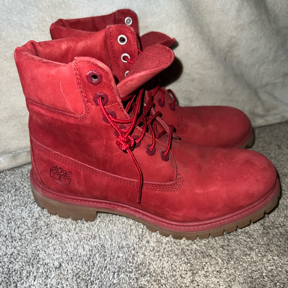 Timberland Men's Red Boots 7.5M